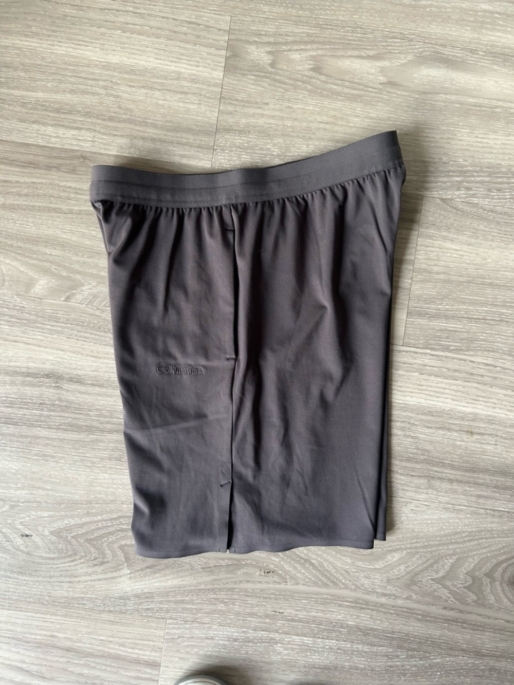 Calvin Klein | Soft Stretch Sport Knit Workout Shorts in Charcoal Grey (X-Small) - Picture 11 of 13